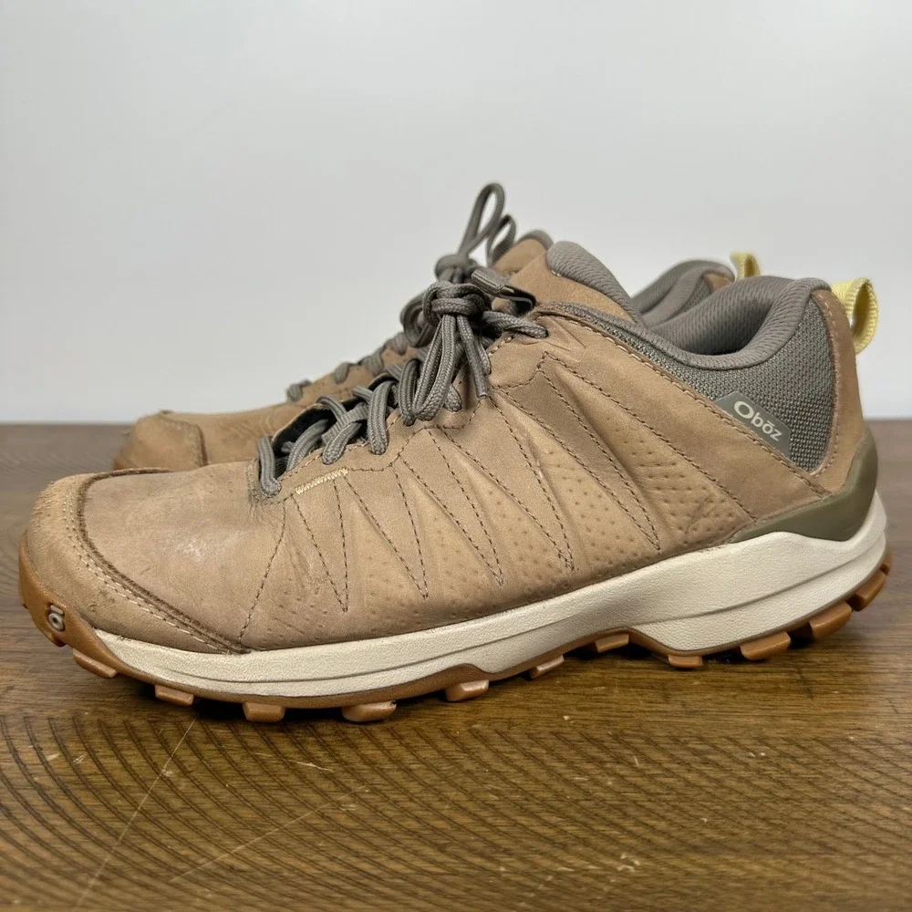 Oboz Hiking Shoes Womens 8.5 Brown Sypes Low B-Dry Leather Trail Walking Outdoor